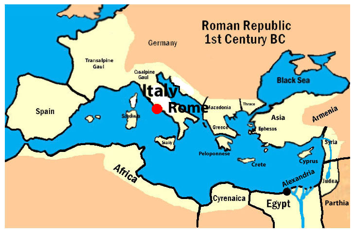 Map of the Ancient Roman Empire | Octavian: Rise to Power